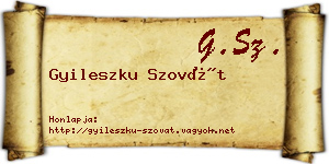 Gyileszku Szovát névjegykártya